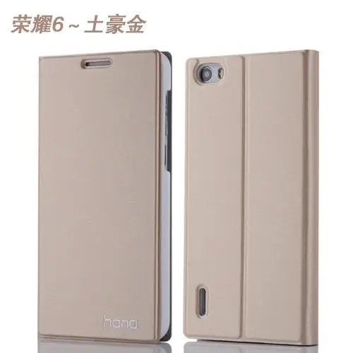 Чехол для huawei Honor 6, Роскошный Тонкий Стильный винтажный кошелек, кожаный чехол-книжка для huawei Honor 6, 5,0 дюймов, держатель для карт, чехол-сумка - Цвет: gold