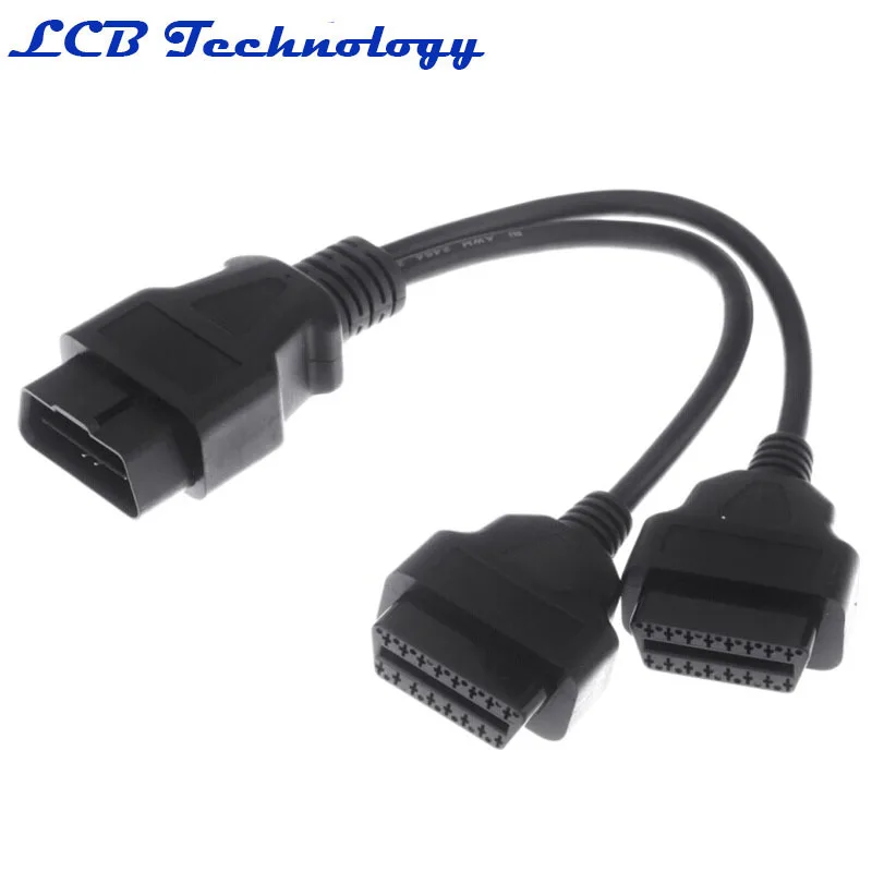 OBD 16 контактный одноточечный двухканальный бортовой кабель OBD2 удлинитель для