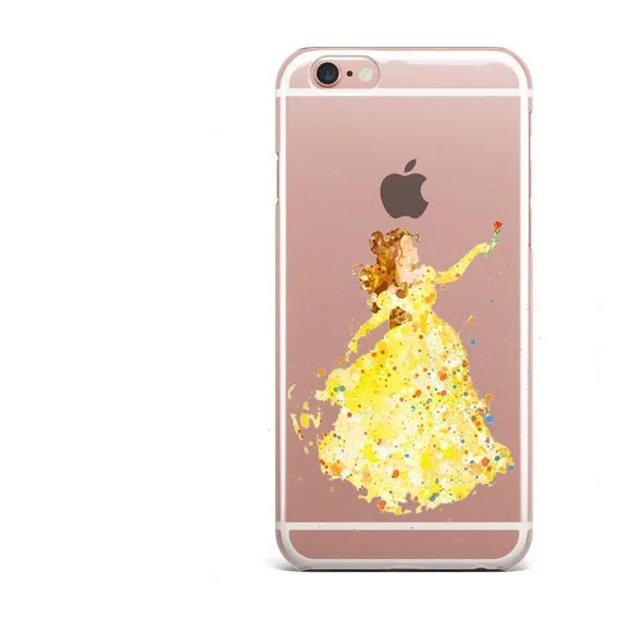 Красавица и Чудовище принц принцесса романтические розы цветы Силиконовый ТПУ