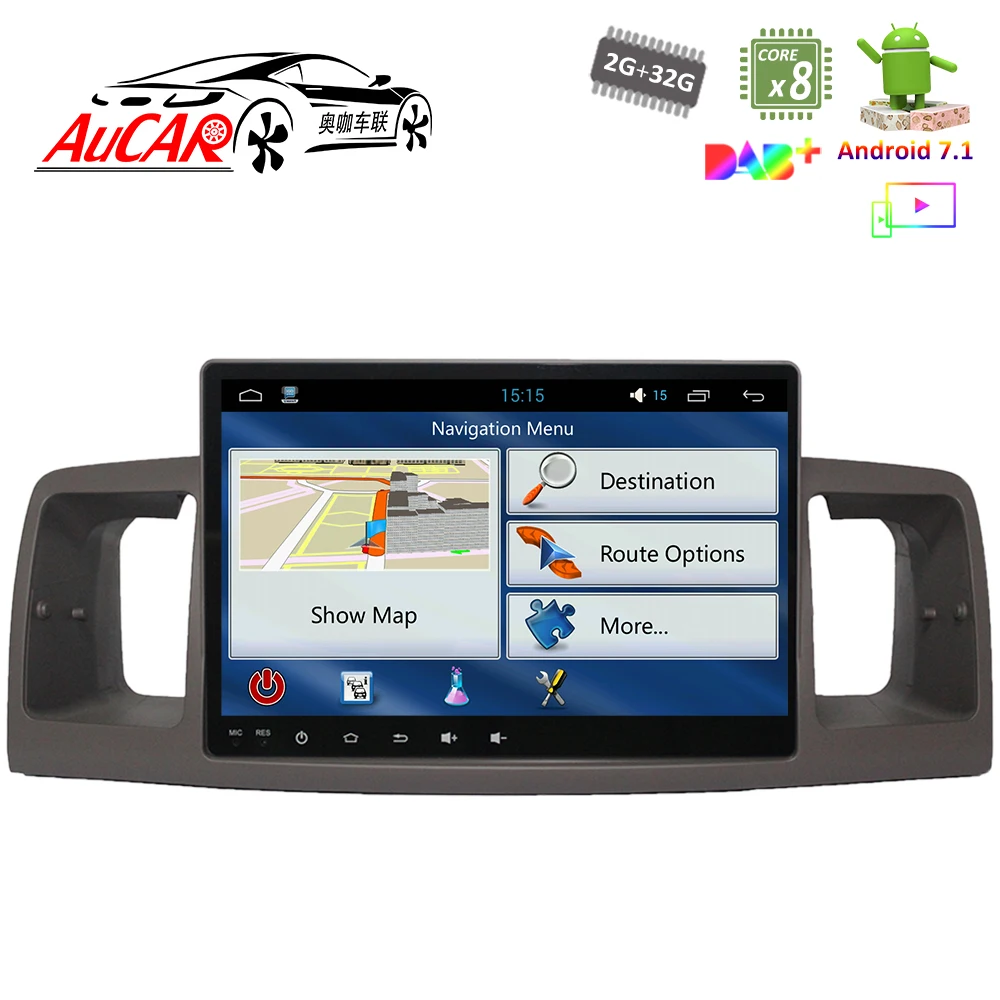 9 "система GPS навигации Android 8 1 для Toyota Corolla EX 2007 2012 автомобильный DVD плеер AUX радио