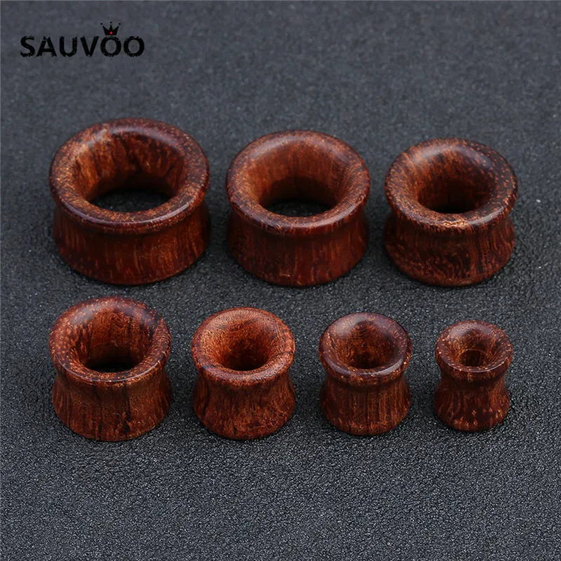 Sauvoo Мода 2 шт./лот большие маленькие коричневые деревянные полые круглые