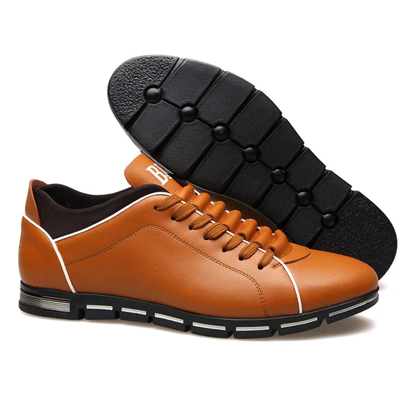 

Men Casual Shoes Leather Loafers Male Flats Lace-up Driving Shoes for Male Shoes Adult Summer Plus size 37-48 Mocassin Homme