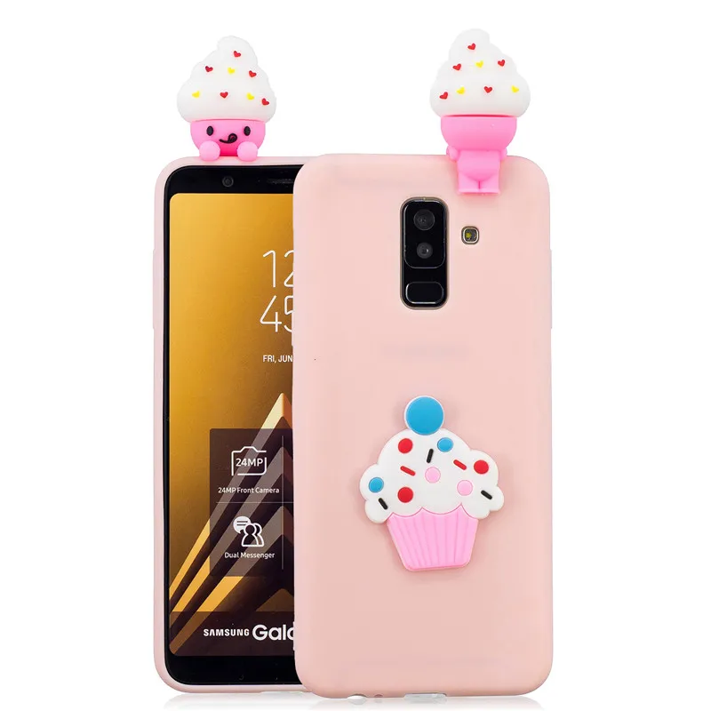 3D единорога панда кактус мягкий чехол для samsung A10 A20 A20E A30 A40 A50 A70 A10S A20S A30S A50S A51 A71 A6 A8 J4 J6 плюс A7