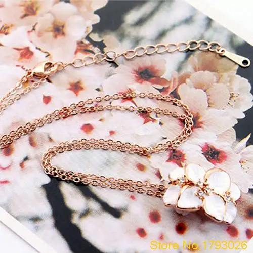 Женская дизайнерская многослойная цепочка-чокер с цветком гардения короткое