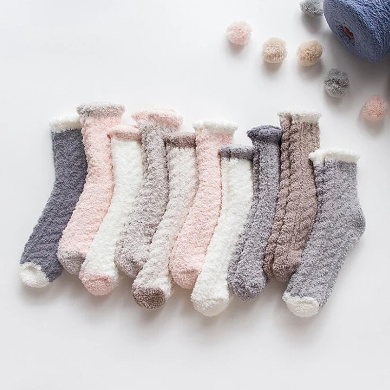 2 пары/Лот зимние теплые носки Высокое качество мягкое полотенце пушистые