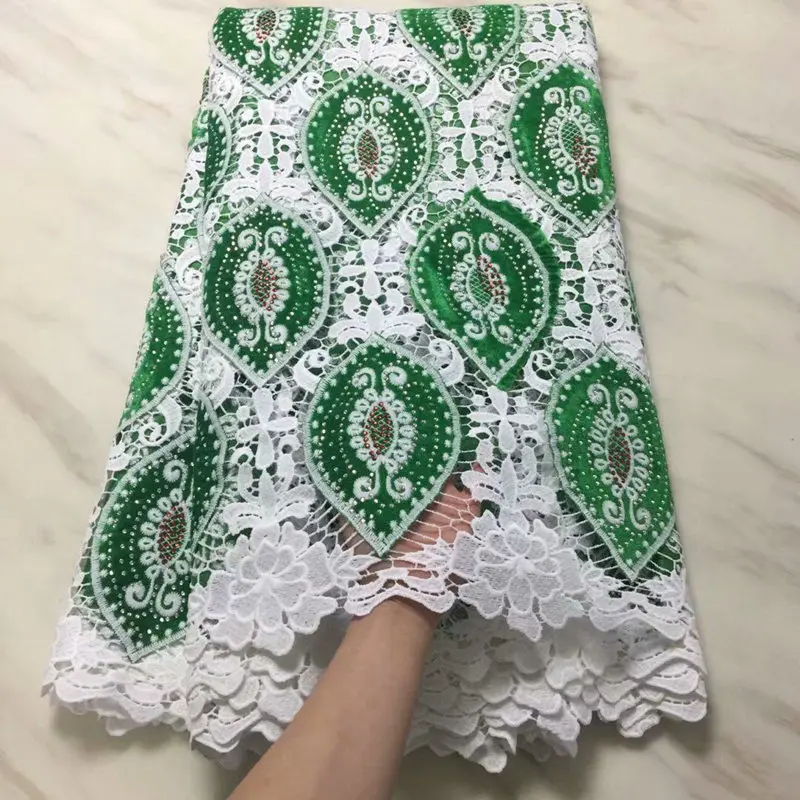 nigeria lace cord fabric 2018 High quality embroidered african guipure velvet fabrics for wedding party dress DS774 | Дом и сад