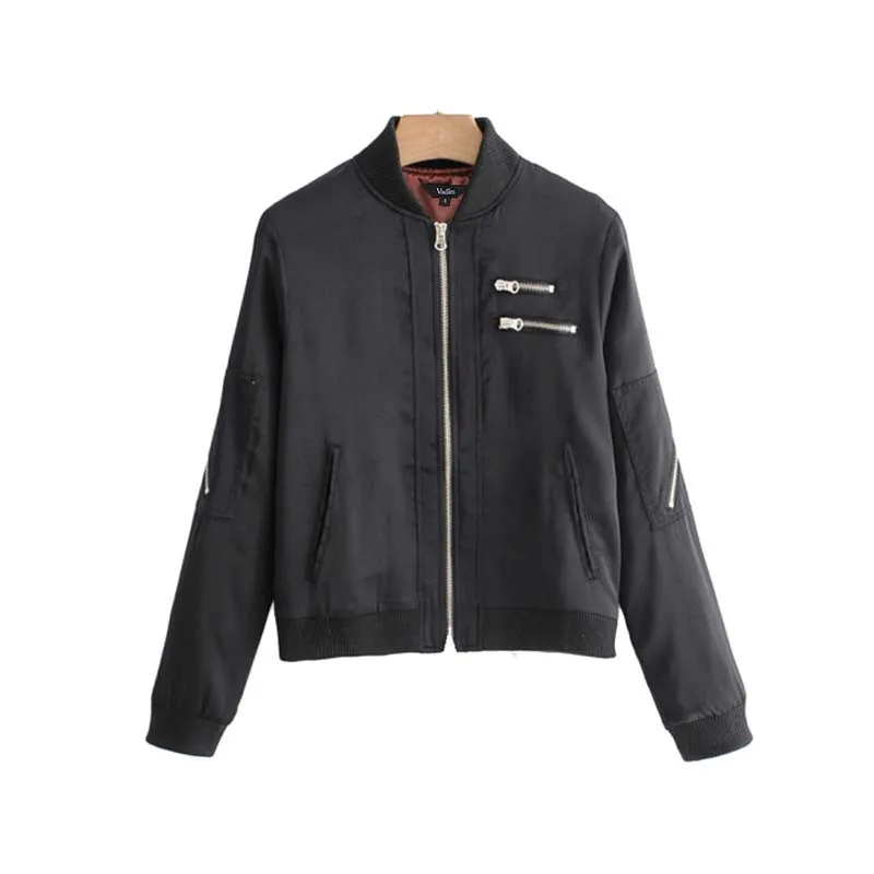 Wonder 2018 Новая Осенняя простая однотонная куртка бомбер стильное Стеганое пальто с