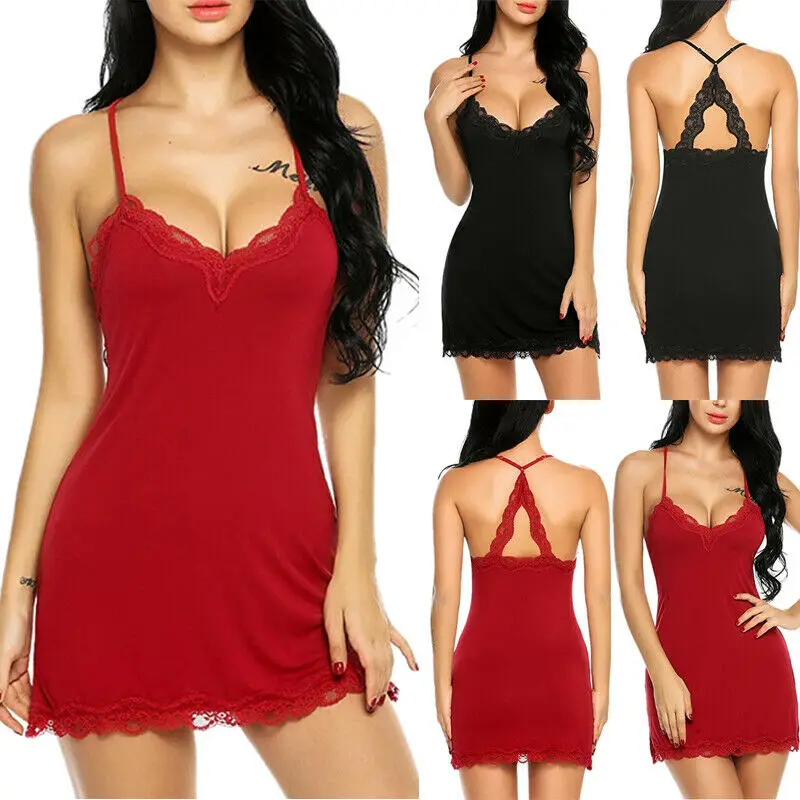 Сексуальное женское кружевное ночное белье с открытой спиной и цветочным