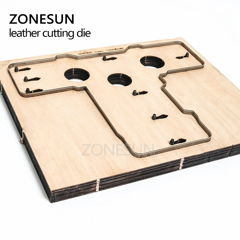 ZONESUN Customized leather cutting die handicraft tool Double open coin purse pouch punch cutter mold DIY paper wallet cut |