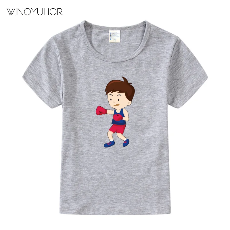 

Kids Baby Girls T Shirts Casual Short Sleeve Soft Boxing Boy T Shirt Kids Casual Tops Tees Children Clothing 2020 New