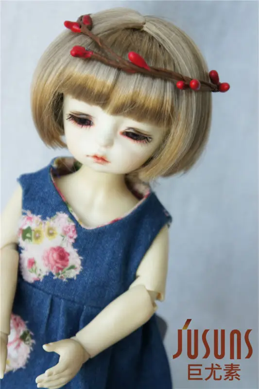 JD244 1/6 1/8 красивые волосы для кукол из синтетического мохера BJD короткие Bobo парик 5 6