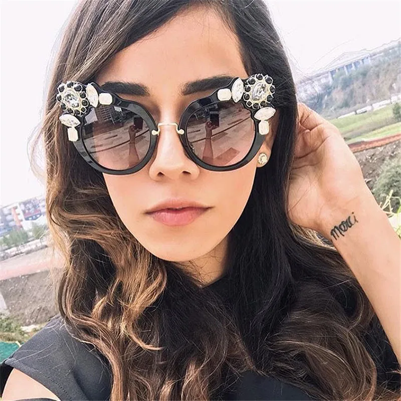2018 летние Солнцезащитные очки для женщин Для Кошачий глаз Защита от солнца Очки