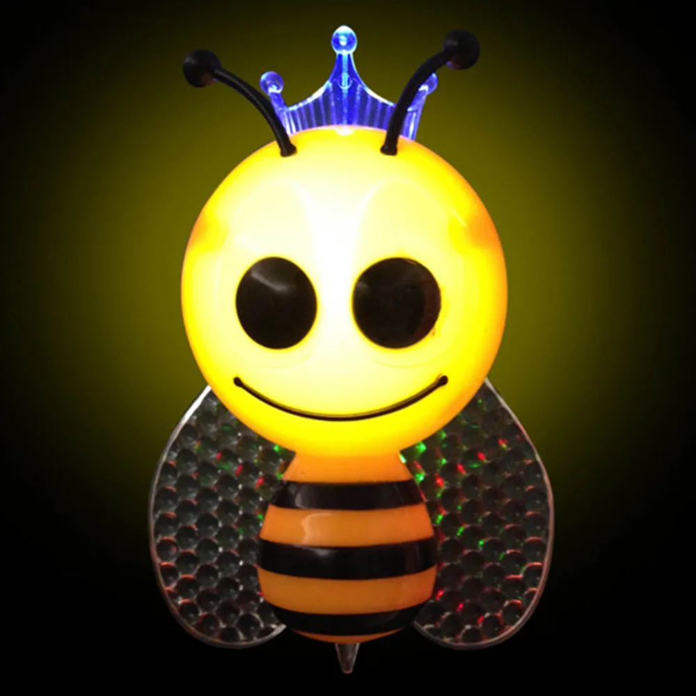 СВЕТОДИОДНЫЙ цветной настенный ночник украшение RGB LED маленькая Пчелка и бабочка