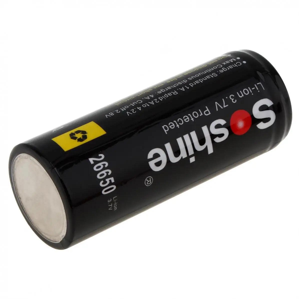 Soshine 3,7 V 5500mAh 26650 литий-ионный аккумулятор Перезаряжаемые Батарея с защитой PCB для Светодиодный фонарики/фары