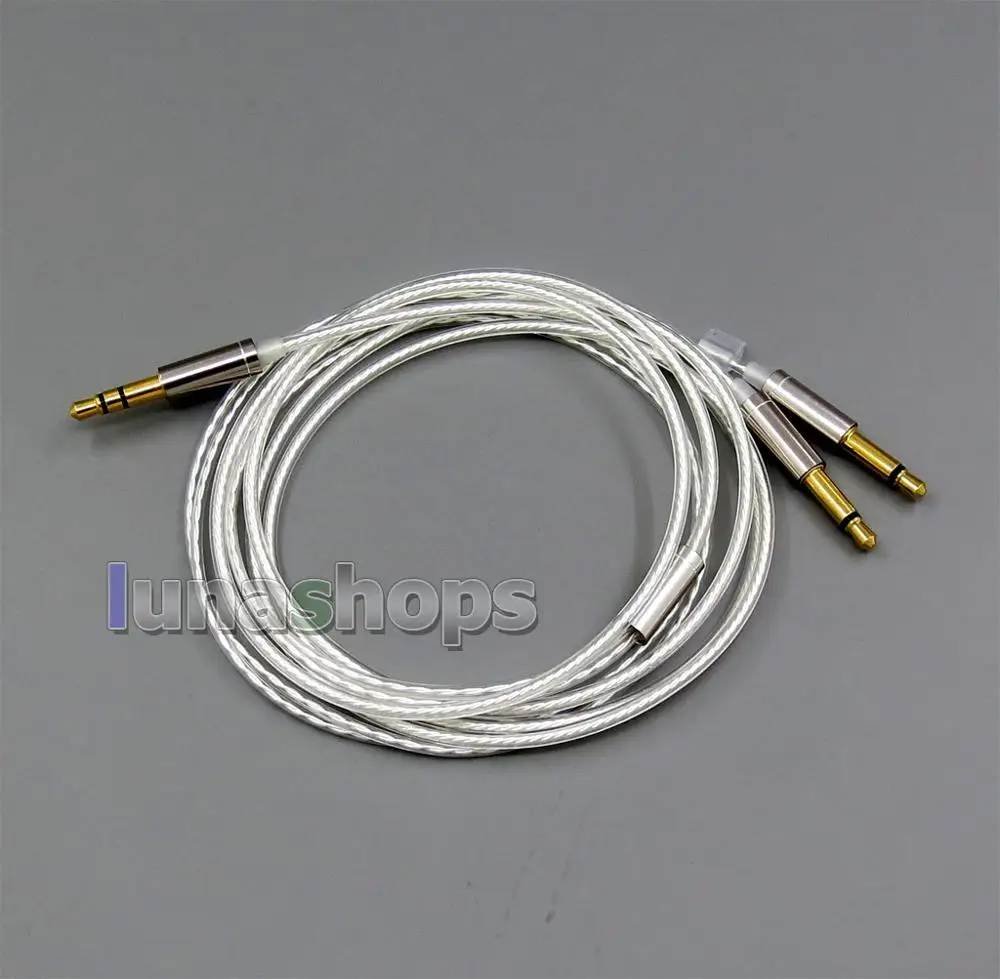 3.5mm plug 1.5m LN006067 чистый посеребренный кабель для Final Audio vi Iriver AK T1P Denon AH-D600 D7100 Velodyne vTrue - Цвет: 3.5mm plug 1.5m