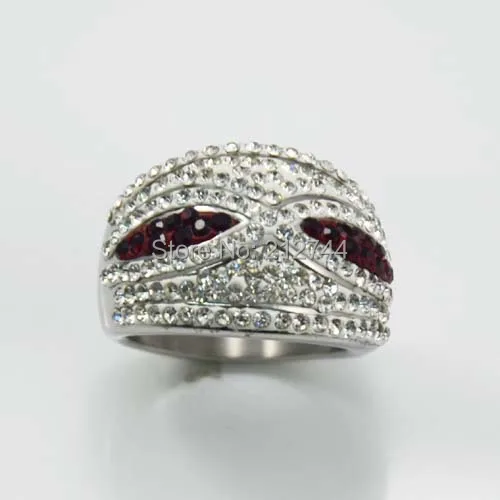 Fashion lady wholesale 316L stainless steel crystal ring mask rings for girl | Украшения и аксессуары