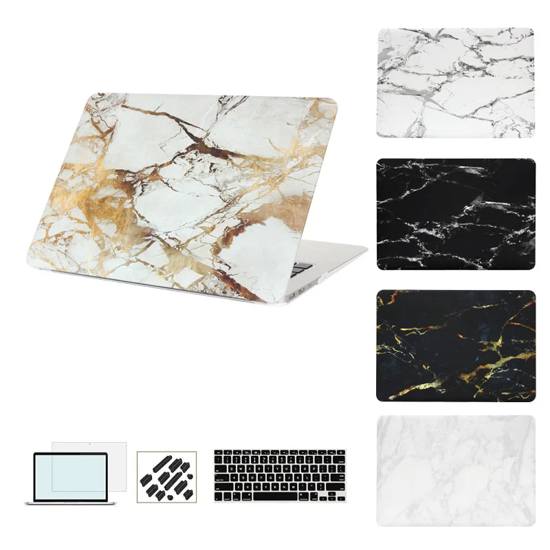 Матовый жесткий защитный чехол с мраморным принтом для ноутбука MacBook Pro 13 3 15 4 (2016)