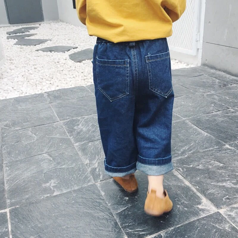 Джинсовые широкие брюки для маленьких девочек Повседневные детские штаны От 0 до