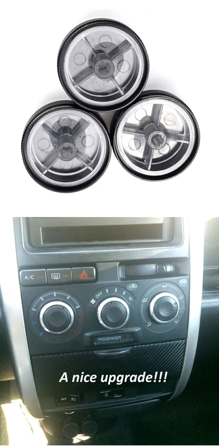 3 шт. подходит для TOYOTA bB SCION xB 04-07 ручка переключателя ручки нагревателя тепла климат управление кнопки циферблаты рамка кольцо A/C AIR CON крышка