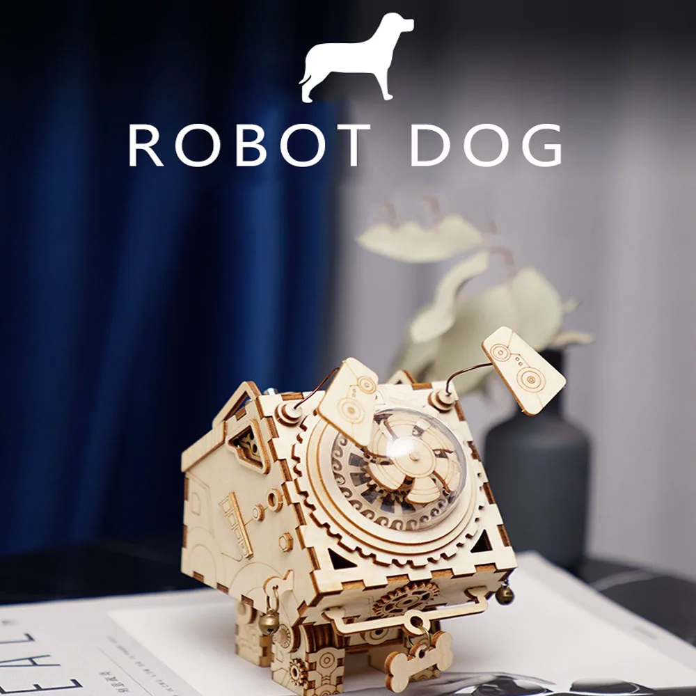 DIY 3D Деревянный чип головоломка музыкальная шкатулка игрушки diy рукоятка Музыкальная Коробка движения для детских поделок сделай сам орнамент подарок на день рождения