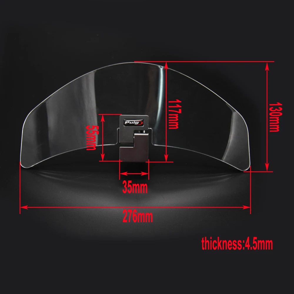 

For Triumph Aprilia Victory All Windshield Motorcycle Universal Airflow Adjustable Bolt-On Variable Spoiler Windscreen