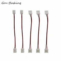 grn flashing led strip connector 8mm 2 pin 18 5cm length connector plug wire cable for 3528 5630 single color led strip
