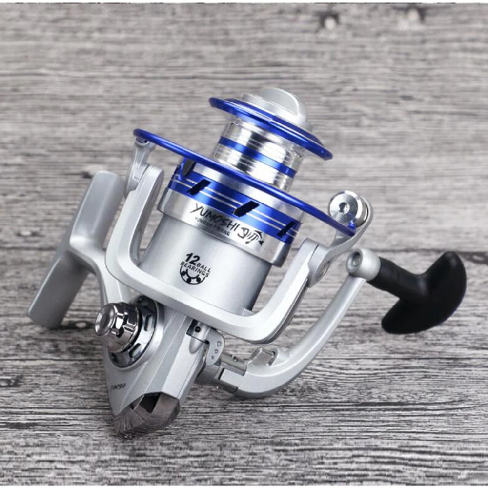 

Yumoshi New Water Spinning Reel 12Ball Bearing 5.5:1 Gear saltwater peche with wire cup 1000-7000 Metal fishing reel reels