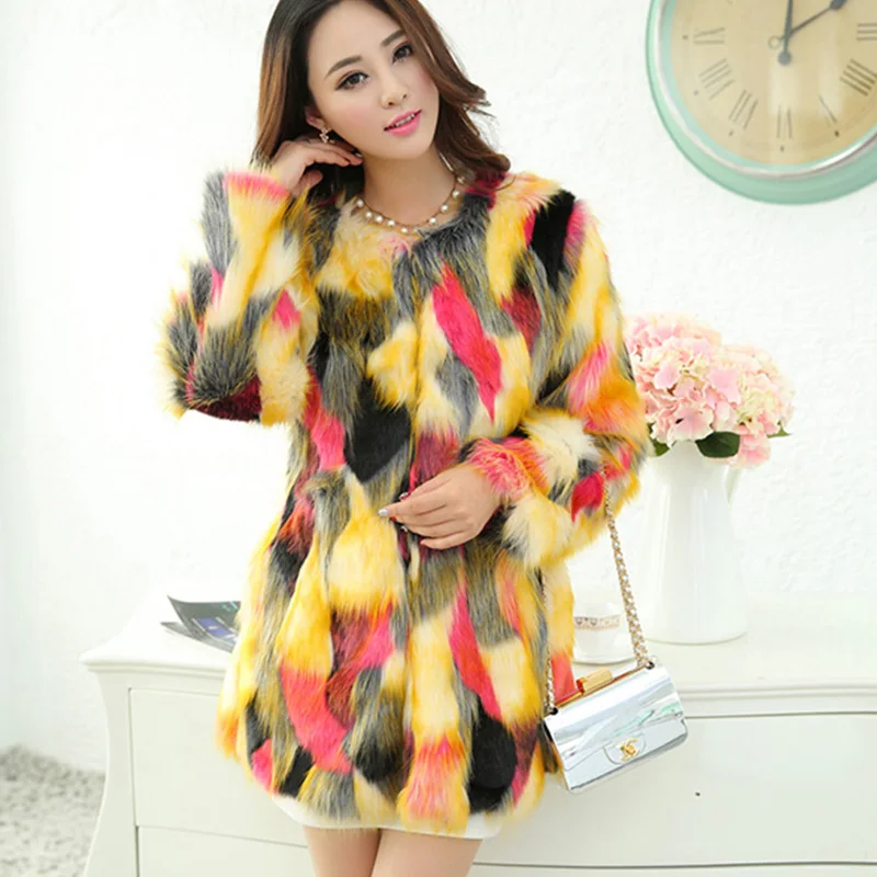 Зимнее пальто из искусственного меха Женская куртка модная трендовая женская