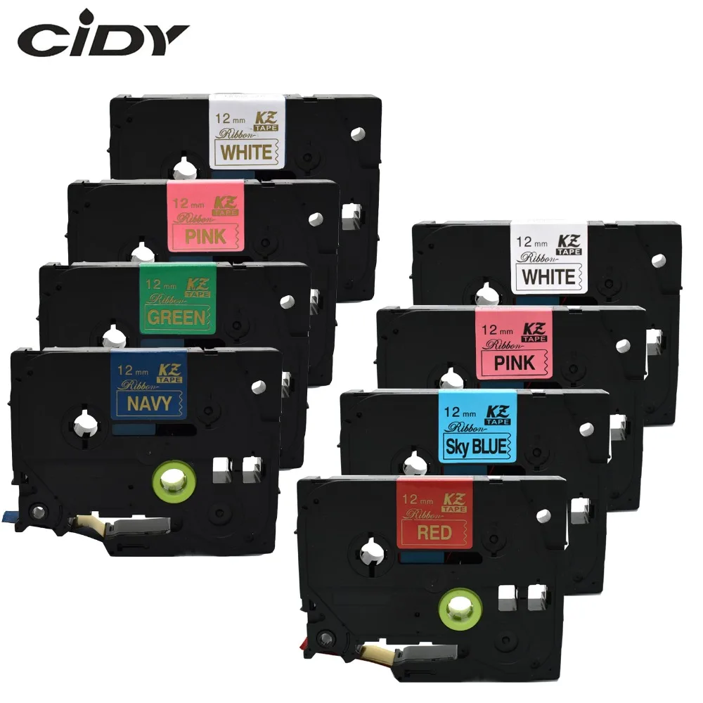 Этикетка CIDY атласная лента 12 мм * 4 м запечатанных лент для TZe RE34 TZ RN34 TZE RE31 R234 RG34 RW34