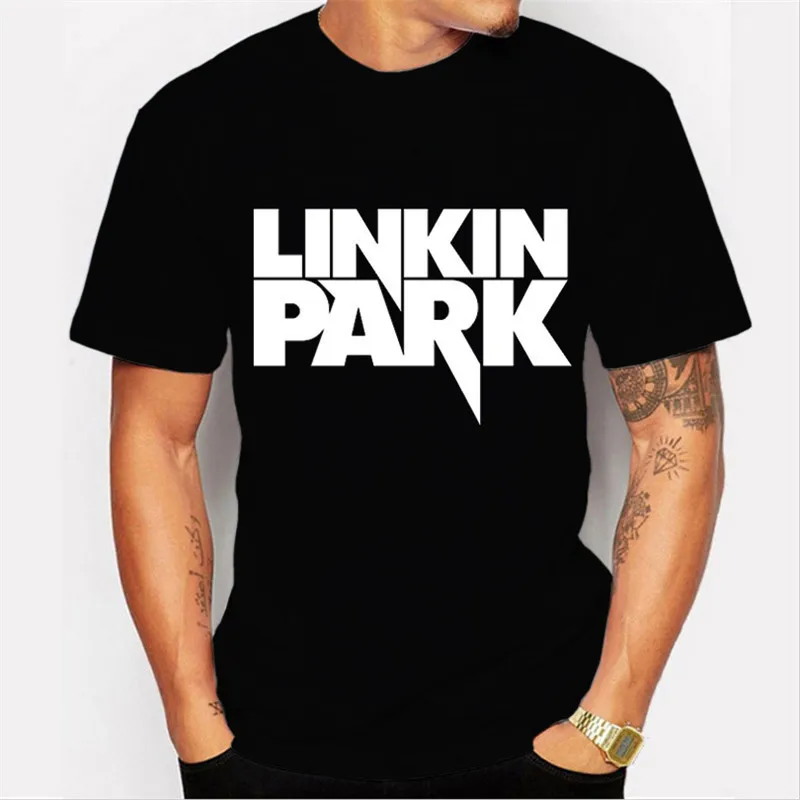 Lei-SAGLY мужские топы нового стиля Linkin Park футболка хип хоп Lincoln летние рок мужские футболки с коротким рукавом Молодежные повседневные хипстерские футболки