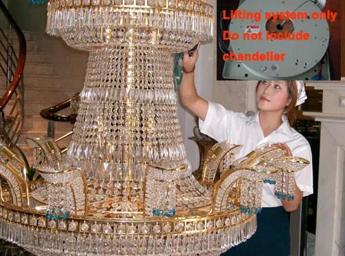 150 кг 10 м провод управления + пульт дистанционного Лебедка для люстры