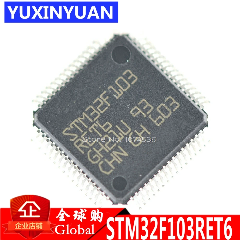 Чип STM32F103RET6 STM32F103 32 битные микроконтроллеры CORTEXM3 512 k flash LQFP64 5шт./лот|Интегральные