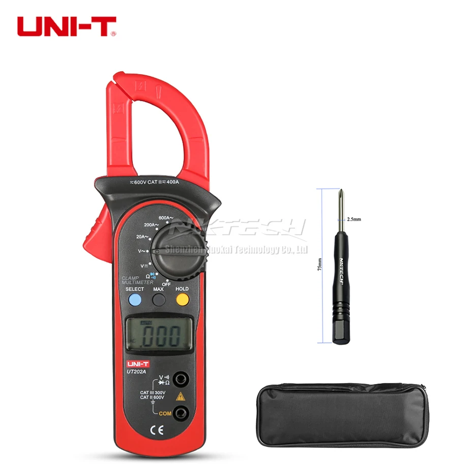 UNI T цифровой клещи мультиметр UT202A UT202 UT201 AC DC Вольт 600 В переменного тока 600A