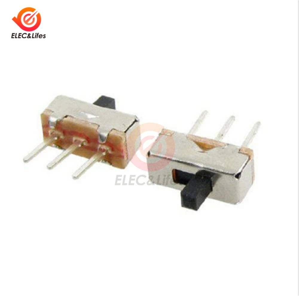 20 шт. ВКЛ-ВЫКЛ мини-тумблер SS12D00G3 SS12D00 3Pin 3 мм SPDT 1P2T 2 положения ползунковый переключатель ручка PCB панель слайд переключатель питания