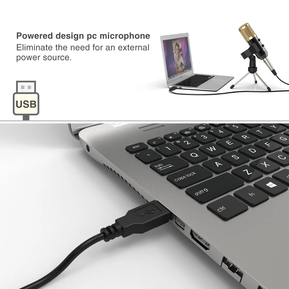 Конденсаторный микрофон FIFINE с треногой, подставка для микрофона, usb-разъем, подходит для ПК Macbook, для онлайн-обучения, общения k058
