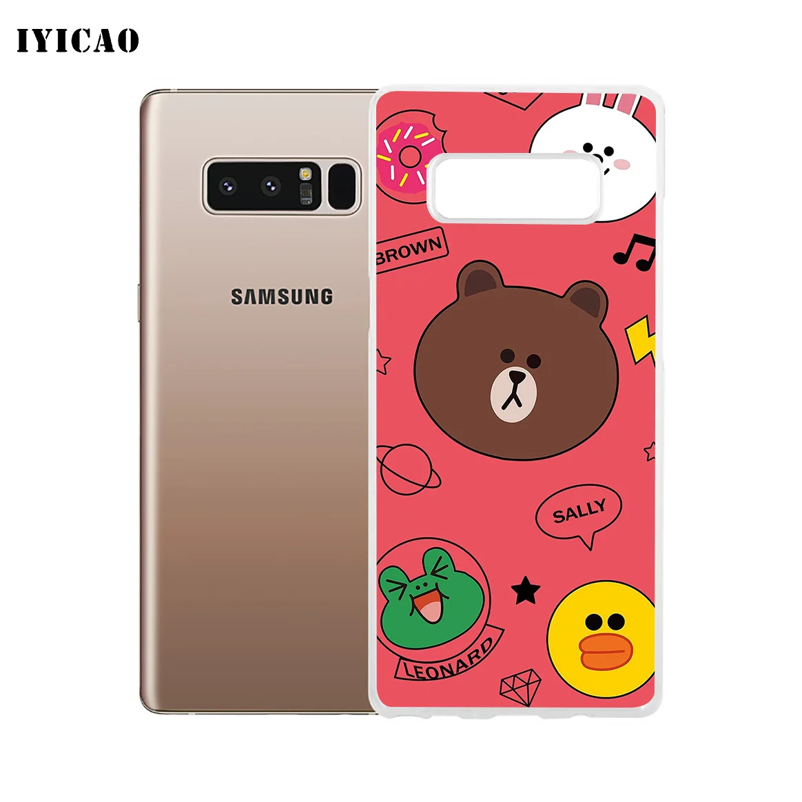 IYICAO милый мягкий силиконовый чехол для телефона Samsung A5 A6 Plus A7 A8 A9 J3 J5 J7 Note 8 9 TPU |