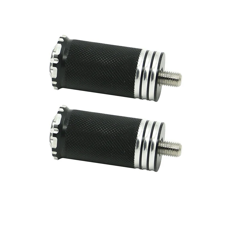 2 piece 2 шт. Черная передняя и задняя подножка колышек для Harley Sportster XL883 1200 Touring Road King Dyna изготовленный на заказ - Цвет: 2 piece