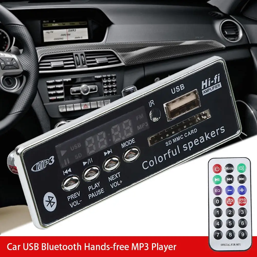 Автомобильный USB Bluetooth Hands-free MP3 плеер встроенный MP3 декодер плата модуль с пультом дистанционного управления USB FM Aux радио для автомобиля