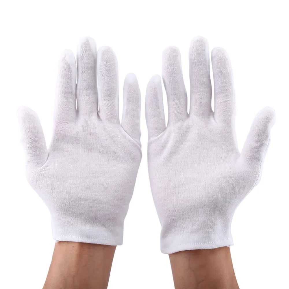 12 пар/партия белые хлопковые перчатки|gloves for|gloves glovesworking gloves pairs |