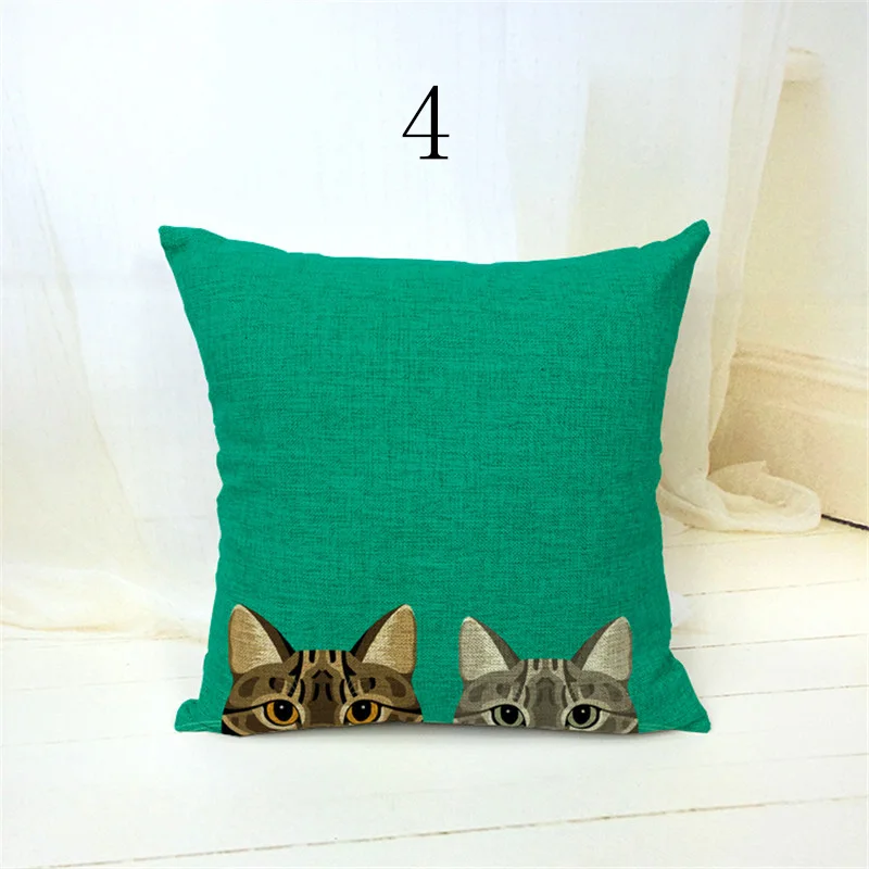 Милые животные собака кошка для детей Декоративные Чехлы дивана подушка