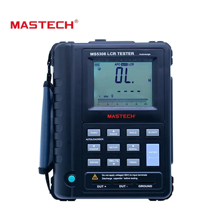 MASTECH MS5308 LCR измеритель емкости тестер сопротивления ручной профессиональный автоматический диапазон LCR тестер Высокая производительность 100 кГц