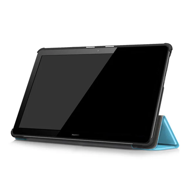 Закаленное стекло Защитная пленка+ чехол из искусственной кожи для huawei MediaPad T5 10 AGS2-W09 AGS2-L09 AGS2-L03 10," планшет