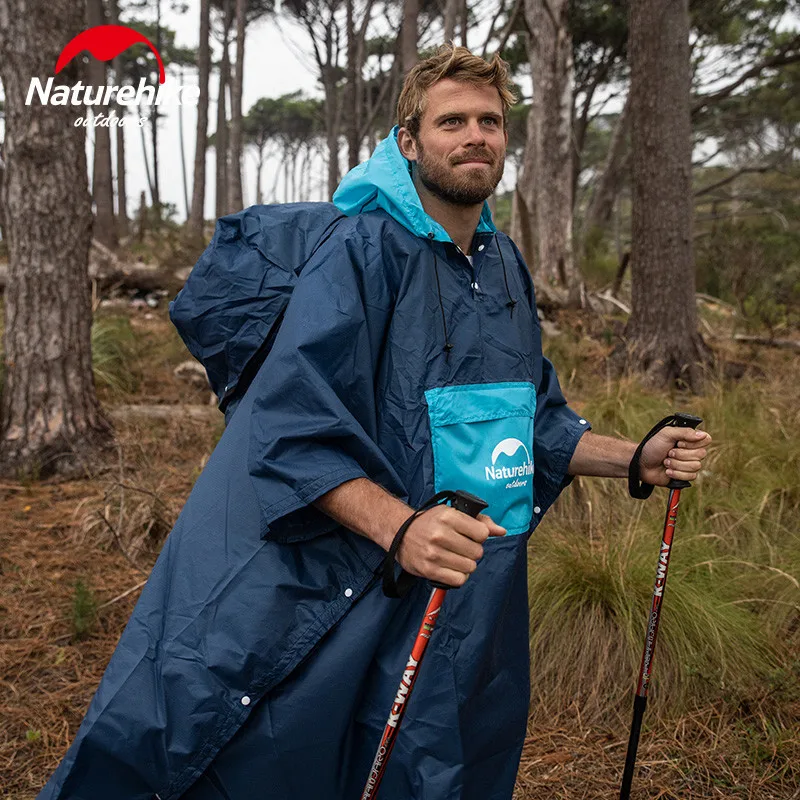 Портативный ветрозащитный плащ Naturehike ультралегкий пончо для кемпинга походов