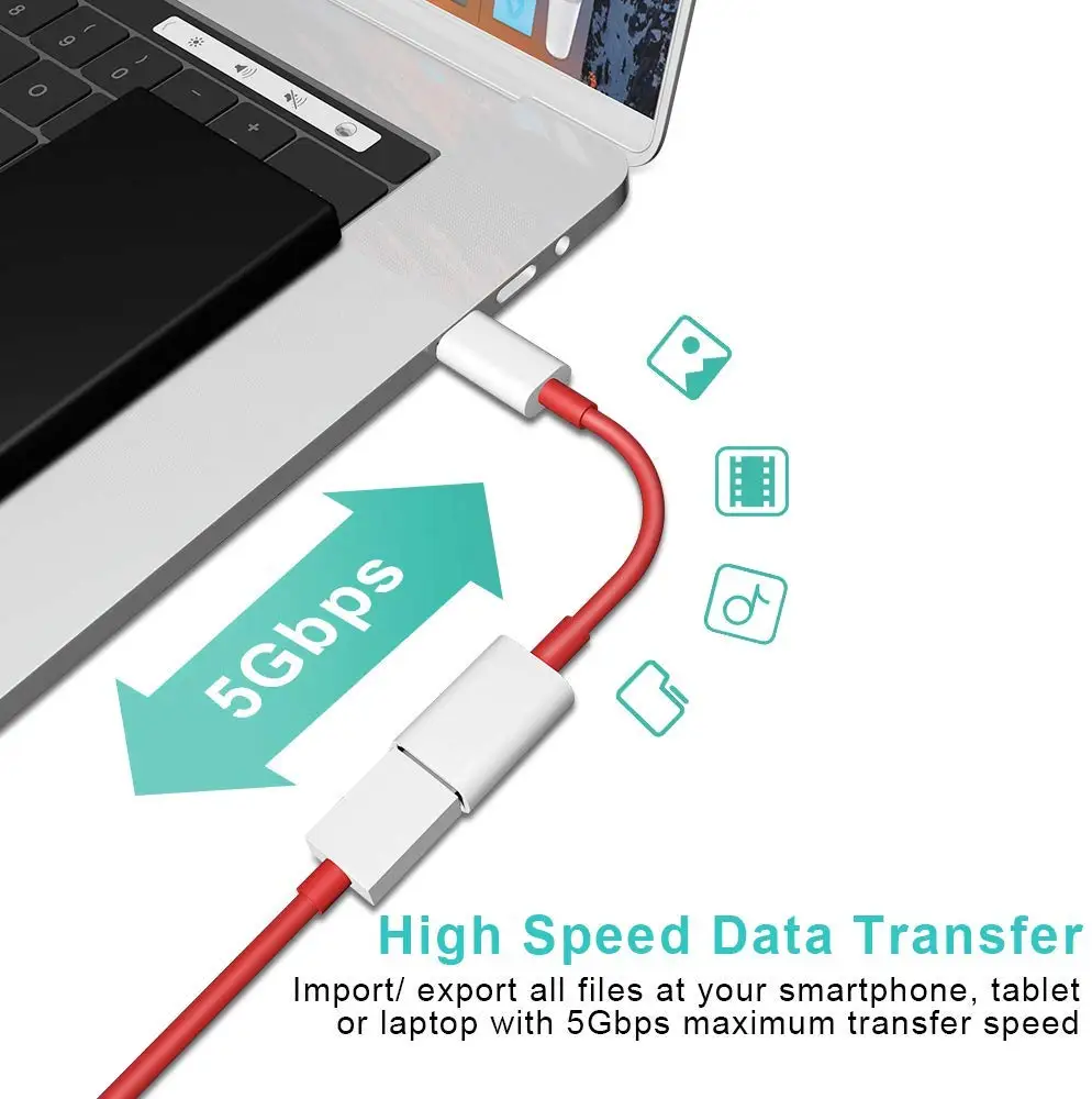 100% Оригинальный Oneplus 6 6T 5 3 т наборами по 2 Тип usb C Кабель адаптер On The Go 12 cm для детей