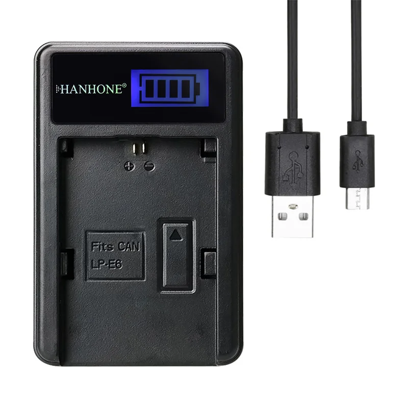 5 шт. LP E6 LPE6 зарядное устройство LCD USB для NIKON 70D 60D 80D 7D 5DS/R 5D4 камеры батареи|Зарядные
