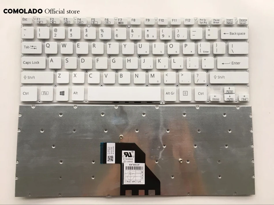 Клавиатура для ноутбука Sony Vaio SVF14 SVF14E SVF142 SVF143 SVF144 белая без рамки раскладка