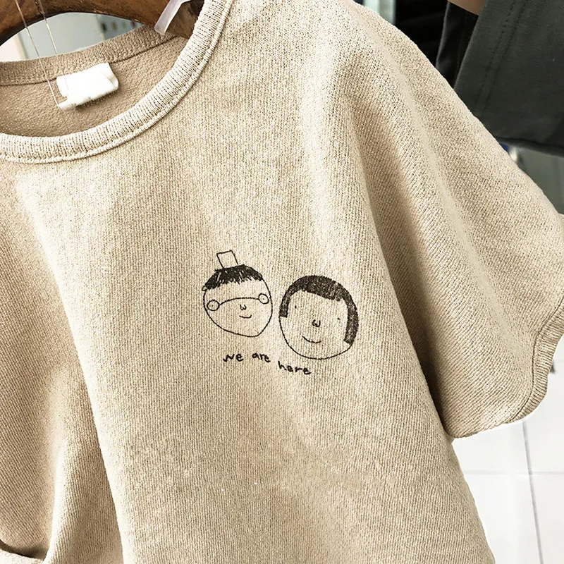 Комплект одежды для маленьких мальчиков и девочек 2 шт. футболка шорты из хлопка