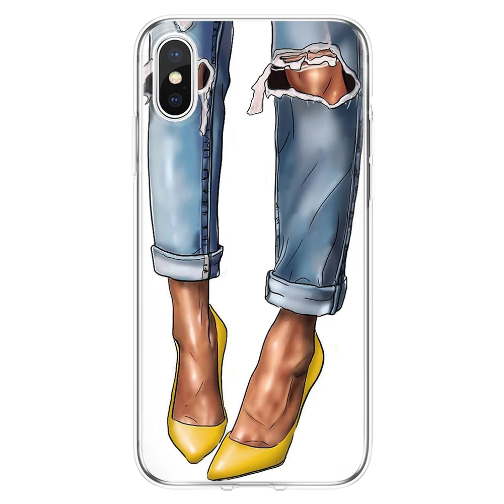 Чехол на высоком каблуке для iPhone X, чехол для iPhone 11 Pro MAX XR XS Max XS 6 5 7 Plus 8, мягкий чехол из ТПУ