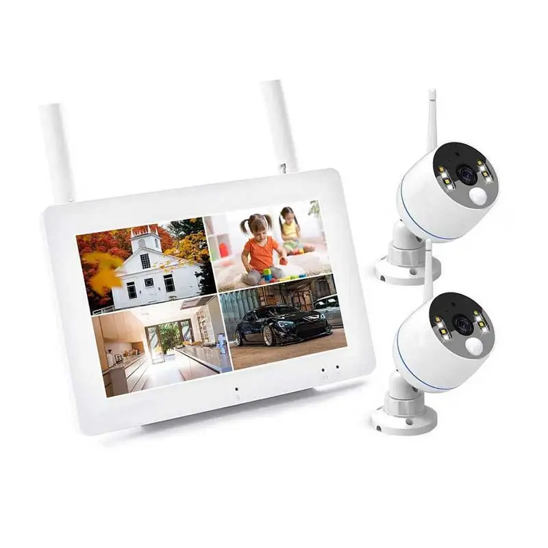 2.0MP WIFI ip камера 2/4CH 7 дюймовый ЖК экран NVR комплект 1080P Водонепроницаемая