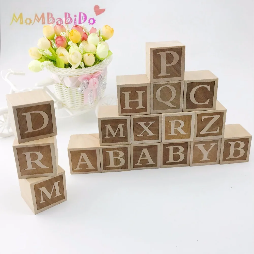 26 шт. 4 см алфавитные блоки декор для малышей буквенные игрушки рождественские